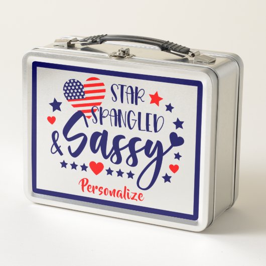 Star Spangled Sassy American Flag, gepersonaliseer (Voorkant)