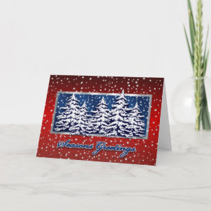 Star Spangled Seasons Greetings Card Feestdagen Kaart