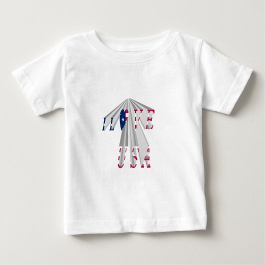 Star-Spangled Statement: Graphic I Love USA Design (Voorkant)