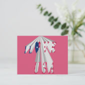 Star-Spangled Statement: Graphic I Love USA Design Briefkaart (Staand voorkant)