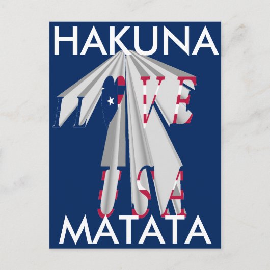 Star-Spangled Statement: Graphic I Love USA Design Briefkaart (Voorkant)