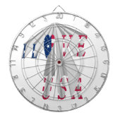 Star-Spangled Statement: Graphic I Love USA Design Dartbord (Voorkant)