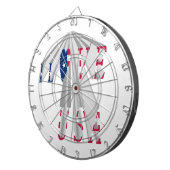 Star-Spangled Statement: Graphic I Love USA Design Dartbord (Voorkant Rechts)