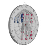 Star-Spangled Statement: Graphic I Love USA Design Dartbord (Voorkant Links)