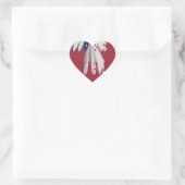 Star-Spangled Statement: Graphic I Love USA Design Hart Sticker (Tas)