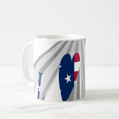 Star-Spangled Statement: Graphic I Love USA Design Koffiemok (Voorkant links)