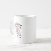 Star-Spangled Statement: Graphic I Love USA Design Koffiemok (Voorkant links)