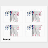 Star-Spangled Statement: Graphic I Love USA Design Rechthoekige Sticker (Vel)