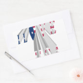Star-Spangled Statement: Graphic I Love USA Design Rechthoekige Sticker (Envelop)