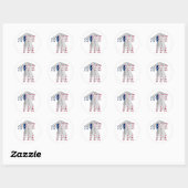 Star-Spangled Statement: Graphic I Love USA Design Ronde Sticker (Vel)
