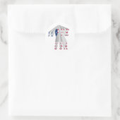 Star-Spangled Statement: Graphic I Love USA Design Ronde Sticker (Tas)