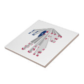 Star-Spangled Statement: Graphic I Love USA Design Tegeltje (Zijkant)