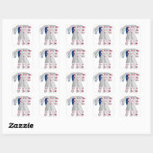 Star-Spangled Statement: Graphic I Love USA Design Vierkante Sticker (Vel)