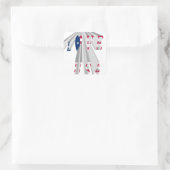 Star-Spangled Statement: Graphic I Love USA Design Vierkante Sticker (Tas)