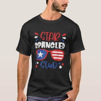 Star Spangled Stud 4 juli Toddler Outfit Patr T-shirt