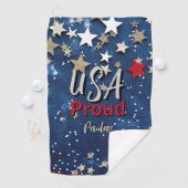Star Spangled USA Proud Golfhanddoek (Insitu)