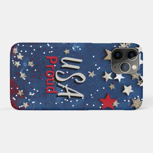 Star Spangled USA Trots Case-Mate iPhone Case (Achterkant (horizontaal))
