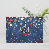 Star Spangled USA Trots Kaart (Staand voorkant)