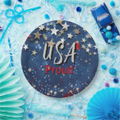 Star Spangled USA Trots Papieren Bordje (Feest)
