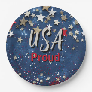 Star Spangled USA Trots Papieren Bordje
