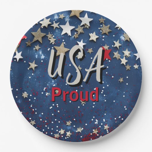 Star Spangled USA Trots Papieren Bordje (Voorkant)