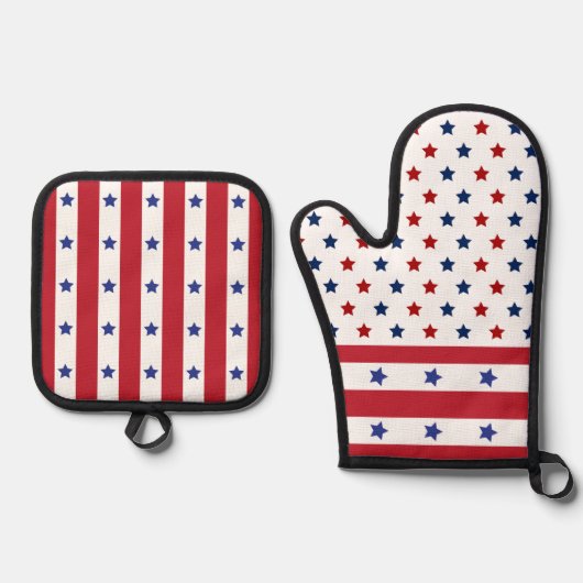 Star Spangled Vakantie Ovenwant & Pannenlap Set (Voorkant)