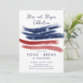 Star-Spangled Viering 4 juli Uitnodiging (Staand voorkant)
