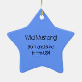 Star Spangled Wild Mustang Horse - Star Ornament (Achterkant)