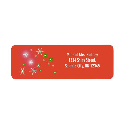 Star Sparkle Holiday Red Etiket (Voorkant)