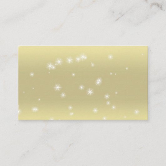 Star Sparkle Light Gold Sky-Visitekaartjes Visitekaartje (Voorkant)