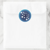 Star Spatter Ronde Sticker (Tas)