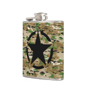 Star Stencil  Burlap Camo Style Heupfles (Links)