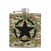 Star Stencil  Burlap Camo Style Heupfles (Voorkant)