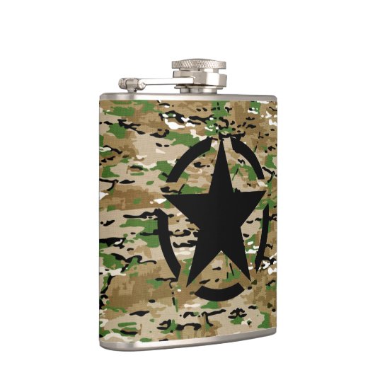 Star Stencil Burlap Camo Style Heupfles (Rechts)