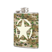 Star Stencil  Burlap Camo Style Heupfles (Links)