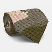 Star Stencil  Burlap Decimaal op Camo Style Stropdas (Opgerold)