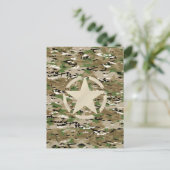 Star Stencil  Camouflage Decor Briefkaart (Staand voorkant)