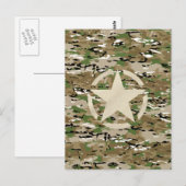 Star Stencil  Camouflage Decor Briefkaart (Voorkant / Achterkant)