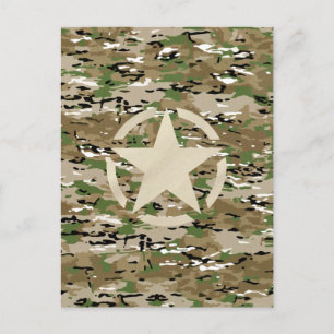 Star Stencil  Camouflage Decor Briefkaart