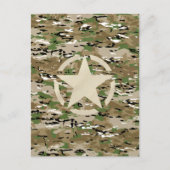 Star Stencil  Camouflage Decor Briefkaart (Voorkant)