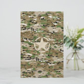 Star Stencil  Camouflage Decor Briefpapier (Staand voorkant)