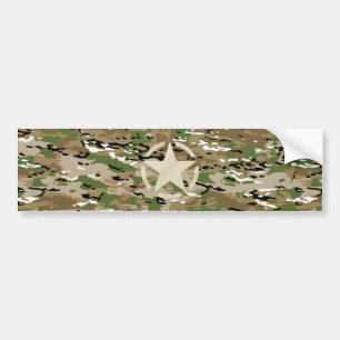 Star Stencil  Camouflage Decor Bumpersticker