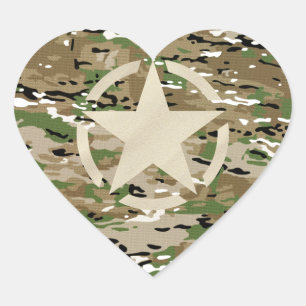 Star Stencil  Camouflage Decor Hart Sticker