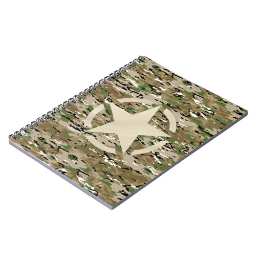 Star Stencil  Camouflage Decor Notitieboek (Linkerzijde)
