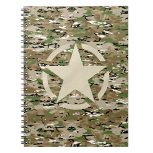 Star Stencil  Camouflage Decor Notitieboek
