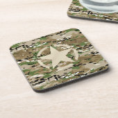 Star Stencil  Camouflage Decor Onderzetter (Linkerzijde)
