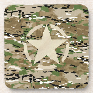 Star Stencil  Camouflage Decor Onderzetter