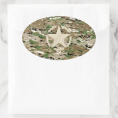 Star Stencil  Camouflage Decor Ovale Sticker (Tas)