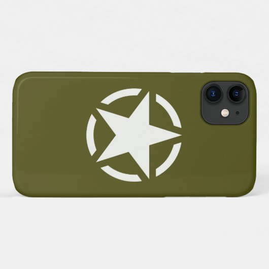 Star Stencil Classic on Khaki Green Case-Mate iPhone Case (Achterkant (horizontaal))