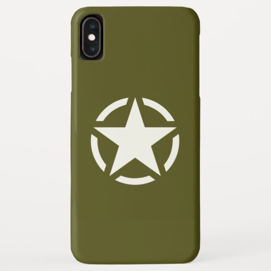 Star Stencil Classic on Khaki Green Case-Mate iPhone Case (Achterkant)
